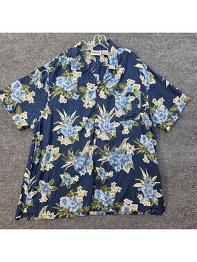 King Size Floral Hawaiian Shirt 2XL Beach Coastal Cruise Vacation Resort Island